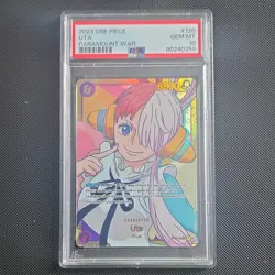 Bandai One Piece Uta Paramount War Secret Rare Foil Card OP02-120 PSA 10 - Image 1