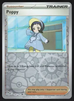 Poppy Uncommon Reverse Holo 193/197 NM SV03: Obsidian Flames Pokemon Card - Image 1