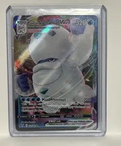 Pokemon TCG Galarian Darmanitan VMAX Holo Ultra Rare Card Vivid Voltage 037/185 - Image 1
