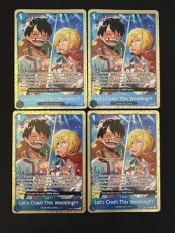 NM Playset Lets Crash The Wedding OP11-060 Alt Premium Card Collection Vol 5 Eng - Image 1