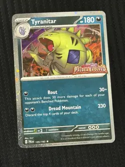 Tyranitar - 135/193 Pokemon Paldea Evolved Premium Collection Stamped Promo Card - Image 1