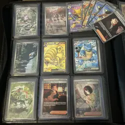 Pokemon 151 Holo Full Art Card Lot Giovannis Charisma Erika's Invitation Psyduck - Image 1