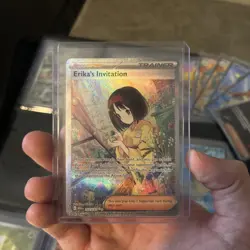 Pokemon 151 Holo Full Art Card Lot Giovannis Charisma Erika's Invitation Psyduck - Image 5
