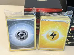 Lot of Pokemon TCG SEALED Energy Packs, 316 Loose Cards, & Card Covers in Box - Image 2