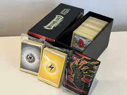 Lot of Pokemon TCG SEALED Energy Packs, 316 Loose Cards, & Card Covers in Box - Image 4