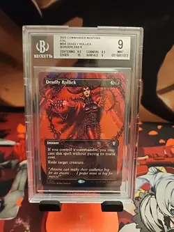 BGS 9 Deadly Rollick - FOIL BORDERLESS #695 - Commander Masters - MTG - Image 1