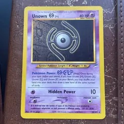UNOWN H 28/105, 2002 Neo Destiny, Pokemon TCG, WotC, Rare, DMG - Image 1