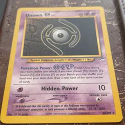 UNOWN H 28/105, 2002 Neo Destiny, Pokemon TCG, WotC, Rare, DMG - Image 3