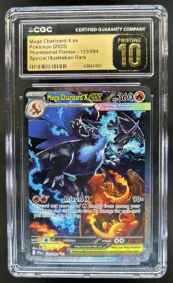 2025 Pokemon Mega Charizard X Special Illustration Rare #125/094 CGC 10 Pristine - Image 1