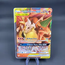Pokemon TCG Charizard & Braixen GX 22/236 Tag Team Cosmic Eclipse Near Mint - Image 1