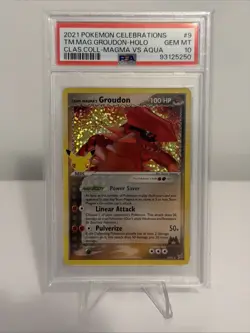 Pokemon TCG: Team Magma's Groudon 9 Celebrations: Classic Collection Holo PSA 10 - Image 1