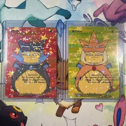 2 NEW RARE Holo Pokederp Charizard Pikachu Poncho NON-TCG JWillyGuy Pokemon Card - Image 1