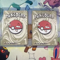 2 NEW RARE Holo Pokederp Charizard Pikachu Poncho NON-TCG JWillyGuy Pokemon Card - Image 4