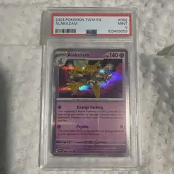 2024 POKEMON TWM EN-TWILIGHT MASQUERADE Reverse Holo 082/167 ALAKAZAM PSA 9 - Image 1