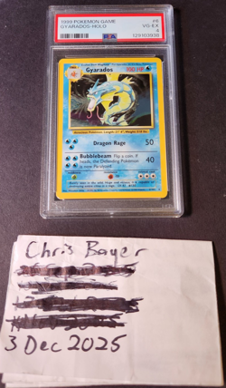 Pokemon TCG Gyarados #6/102 Base Set Unlimited, Holographic, Graded PSA 4, VG-EX - Image 1