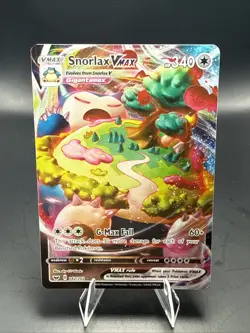 Pokemon Snorlax VMAX Ultra Rare Full Art Holo 142/202 Sword & Shield TCG - Image 1