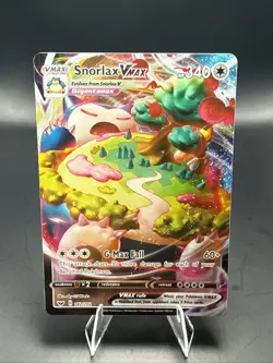 Pokemon Snorlax VMAX Ultra Rare Full Art Holo 142/202 Sword & Shield TCG - Image 2