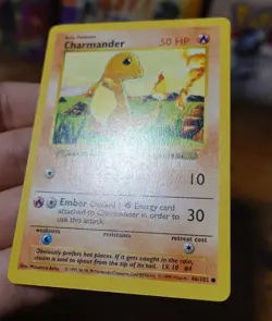Charmander 46/102 Shadowless Base Set Printer Hickey Error Misprint Pokemon Card - Image 5