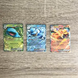 Charizard, Venusaur, Blastoise ex S&V 151 Pokemon Card Set of 3 cards NM - Image 1