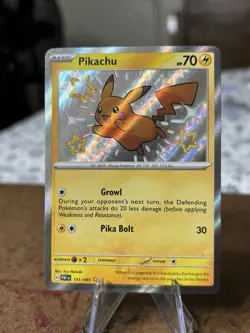 Shiny Pikachu 131/091 SV: Paldean Fates Holo NM Pack Fresh Pokemon TCG - Image 1