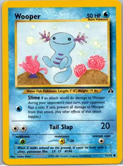 Pokemon TCG Wooper 71/75 Neo Discovery NM - Image 1