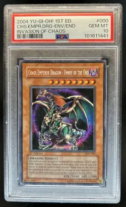 2004 Yu-Gi-Oh! 1st Edition Emperor Dragon - Envoy the End #IOC-000 PSA 10 - Image 1