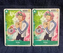 One Piece Starter Deck 2 Super Pre-Release Koby ST02-006 English Card Lot of 2 - Image 1