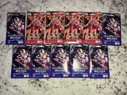 (Lot of 11) One Piece TCG OP-14 & EB-03 Heroines Sleeved Booster Packs English - Image 1