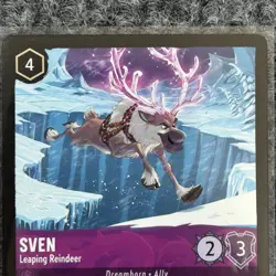 Disney Lorcana Winterspell Sven Leaping Reindeer 60/204 Super Rare NM/Mint - Image 3
