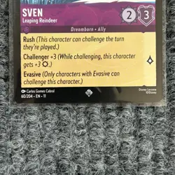 Disney Lorcana Winterspell Sven Leaping Reindeer 60/204 Super Rare NM/Mint - Image 4