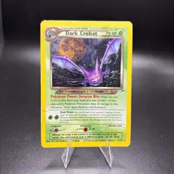 Pokemon Dark Crobat TCG Neo Destiny Holo Rare Card 2/105 - Image 1