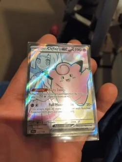 Pokemon TCG Lillie's Clefairy EX Holo Ultra Rare Card 173/159 Journey Together - Image 3
