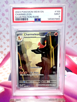 PSA 9 MINT Charmeleon 169/165 Scarlet & Violet 151 IR Holo Pokemon Card - Image 1