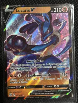 Pokemon TCG Lucario v Champions Path Ultra Rare Holo Card 27/73 - Image 1