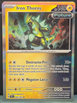 Iron Thorns 062/162 HOLO RARE Pokemon Temporal Forces Near Mint Card Game TCG - Image 1