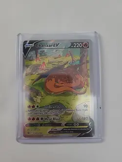 Pokemon Charizard v SWSH260 Full Art Black Star Promo Holo Card NM Condition - Image 1
