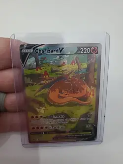 Pokemon Charizard v SWSH260 Full Art Black Star Promo Holo Card NM Condition - Image 4