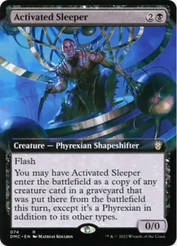 1 x Activated Sleeper - Extended Art - Dominaria United Commander - LP - MTG - Image 1