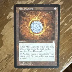 Wizards Mox Diamond Artifact Rare Regular Stronghold Dan Frazier 1998 English - Image 1
