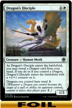 Dragon's Disciple - FOIL - Forgotten Realms - UC NM MTG - Image 1