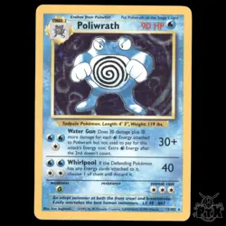 Poliwrath Holo #13/102 Base Set NM/LP Pokemon 1999 - Image 1