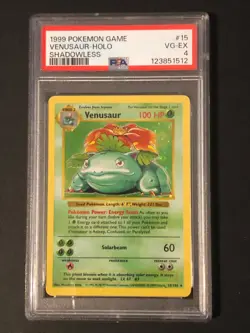 PSA 4, Shadowless Venusaur Holo 1999 Pokemon Rare - Image 1