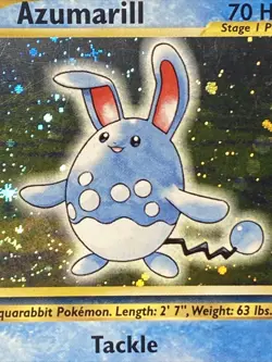 Pokemon TCG Azumarill 2/111 Neo Genesis Unlimited Holo Rare Vintage 2000 SWIRL - Image 4