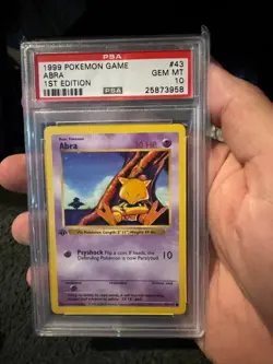 Pokemon Abra 1st Edition Base Psa 10 - Image 1