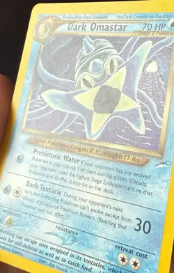 Pokemon TCG Dark Omastar Neo Destiny 19/105 Unlimited Rare Non-Holo #19 LP - Image 2