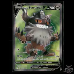 Galarian Perrserker V (Full Art) 183/196 SWSH11: Lost Origin NM Pokemon 2022 - Image 1