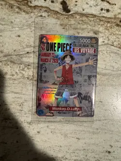 One Piece CCG US Voyage Monkey D. Luffy Holo Promo Card P-055 5000 - Image 3
