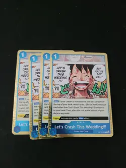4x Let's Crash This Wedding OP11-060 English A Fist of Divine Speed One Piece Ca - Image 1