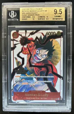 2025 One Piece 3rd Anniversary Event Winner Monkey D Luffy #ST01-012 BGS 9.5 - Image 1