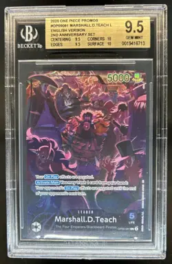 2025 One Piece 2nd Anniversary Promo Marshall D Teach #OP09-081 BGS 9.5 - Image 1
